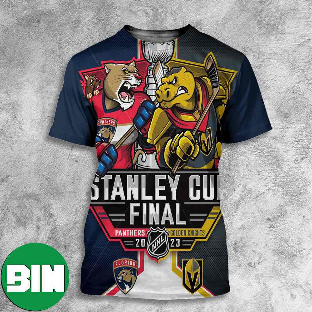 2023 Stanley Cup Final Florida Panthers vs Vegas Golden Knights NHL Playoffs All Over Print T-Shirt