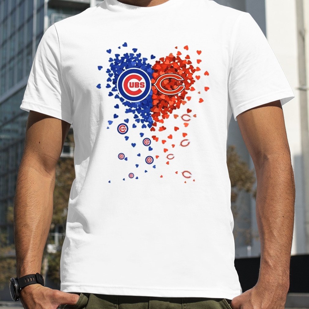 Official Chicago bears chicago cubs tiny heart shape 2023 shirt