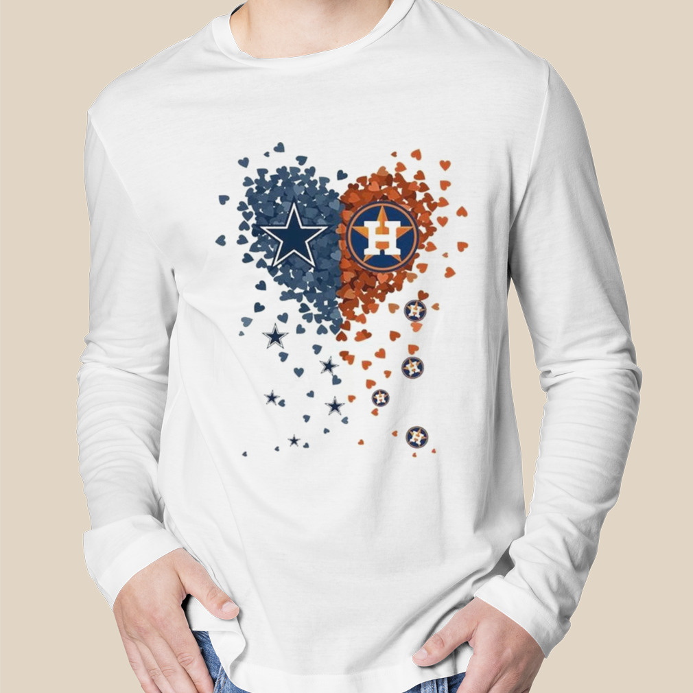 Unique Dallas Cowboys Houston Astros Tiny Heart Shape T-shirt