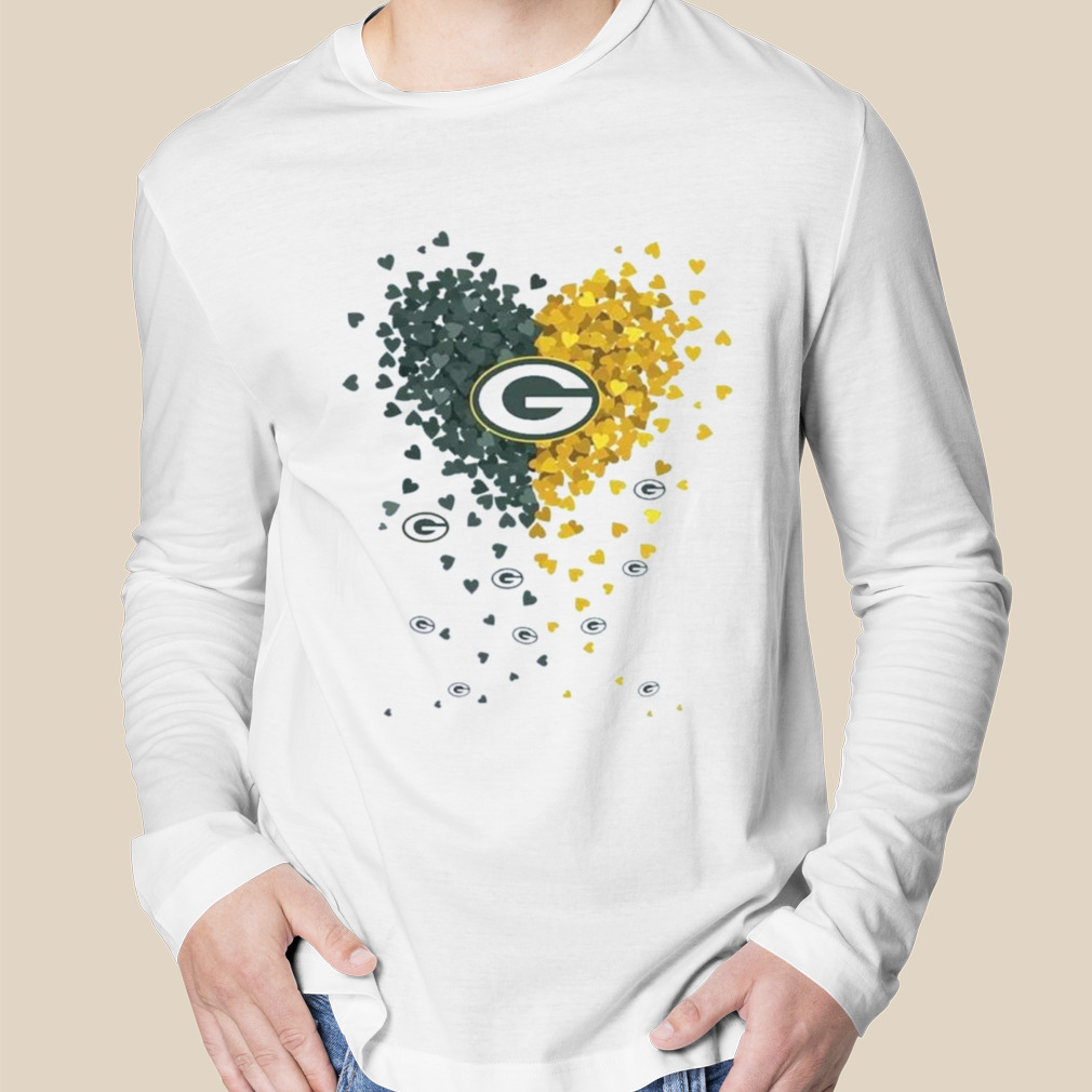 Unique Green Bay Packers Milwaukee Brewers Tiny Heart Shape T-shirt -  Jomagift