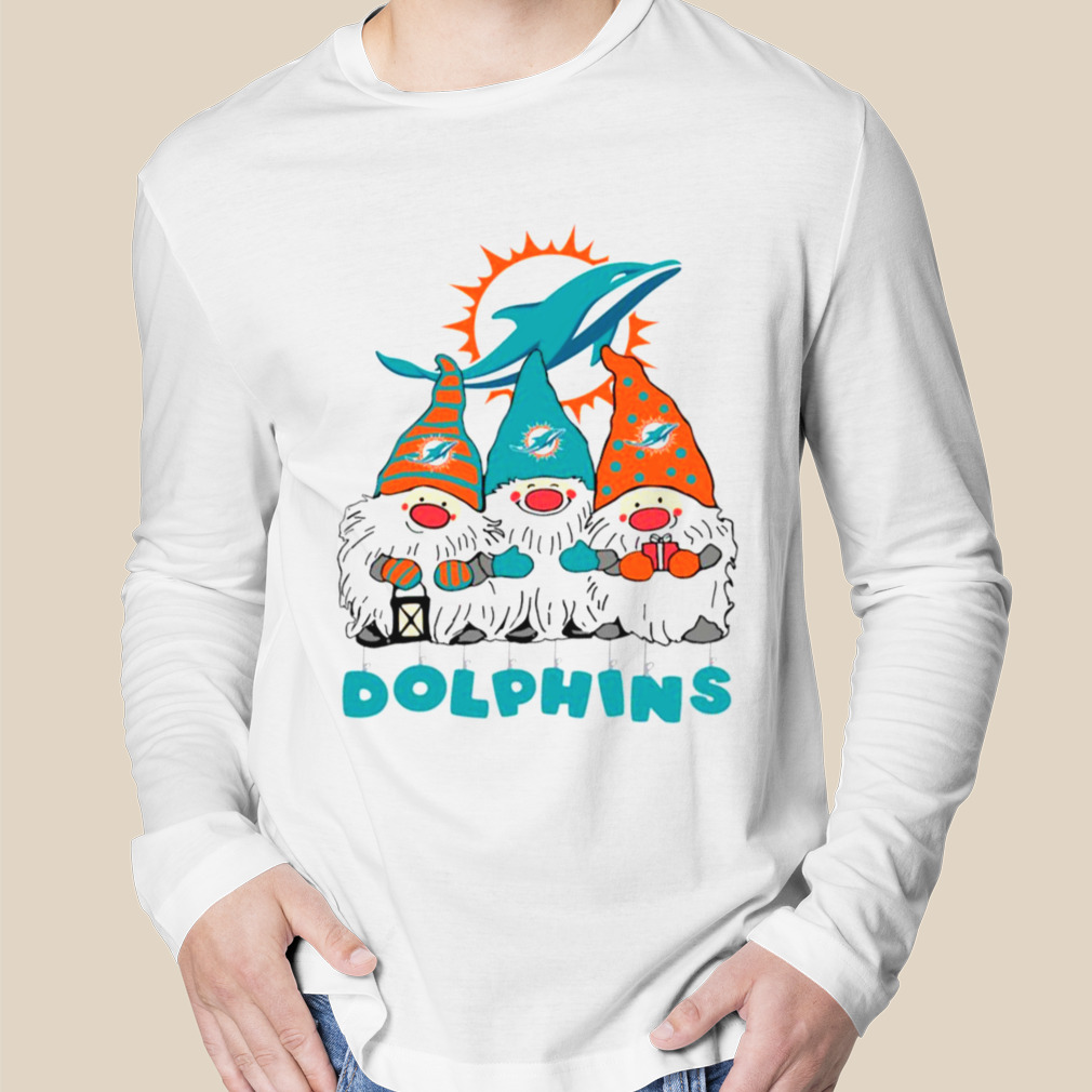 Santa Miami Dolphins Logo Lights Christmas Shirt