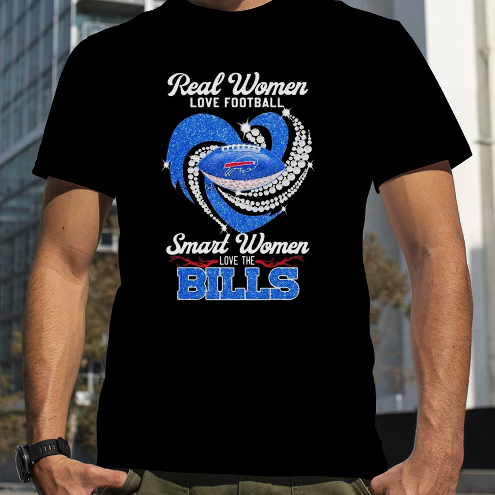 Official Real Women Love Football Smart Women Love The Bills Diamond logo  design shirt, hoodie, tank top, sweater and long sleeve t-shirt