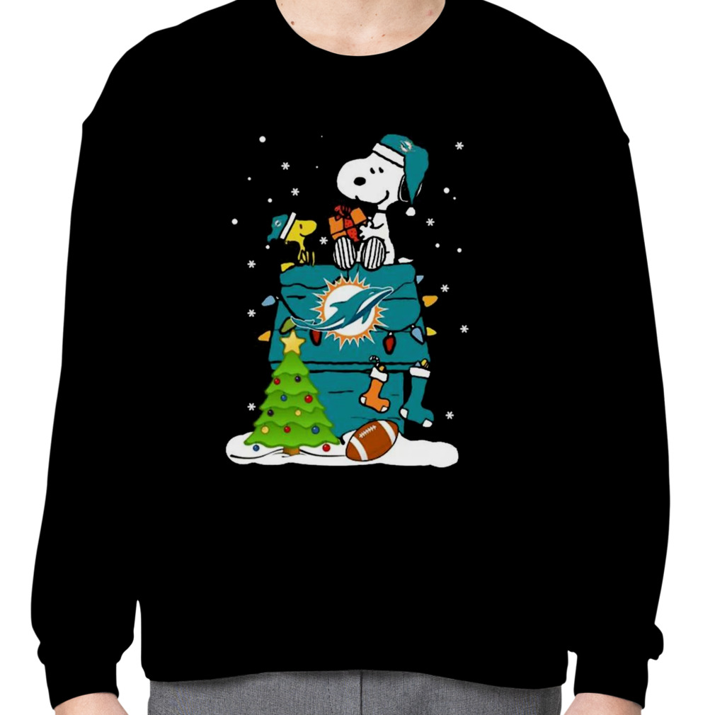 Christmas Snoopy Miami Dolphins Shirt - Shibtee Clothing