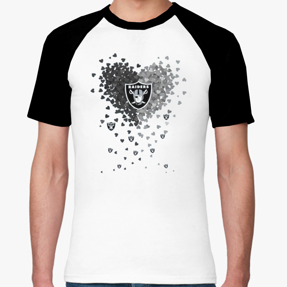 Las Vegas Raiders Tiny Heart Shape T-shirt - Jomagift