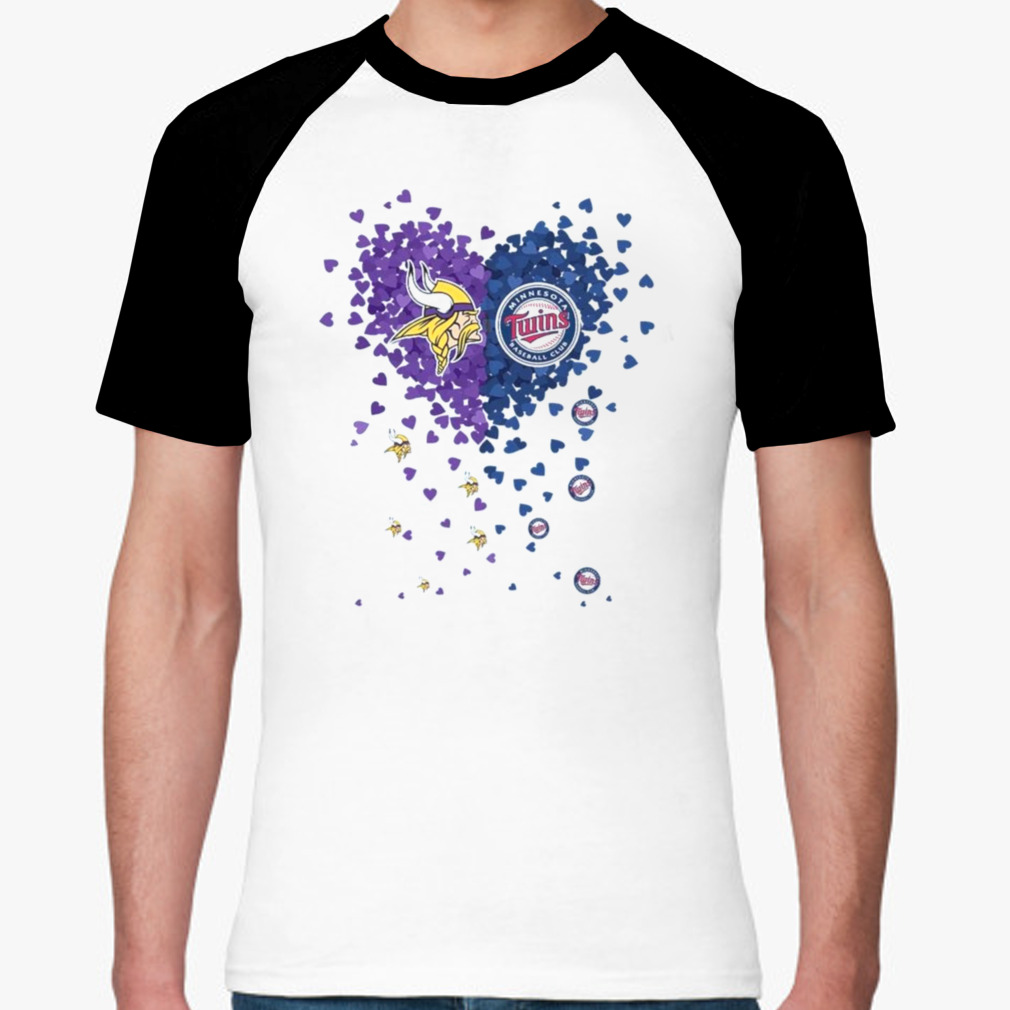 Unique Minnesota Vikings Minnesota Twins Tiny Heart Shape T-shirt - Jomagift