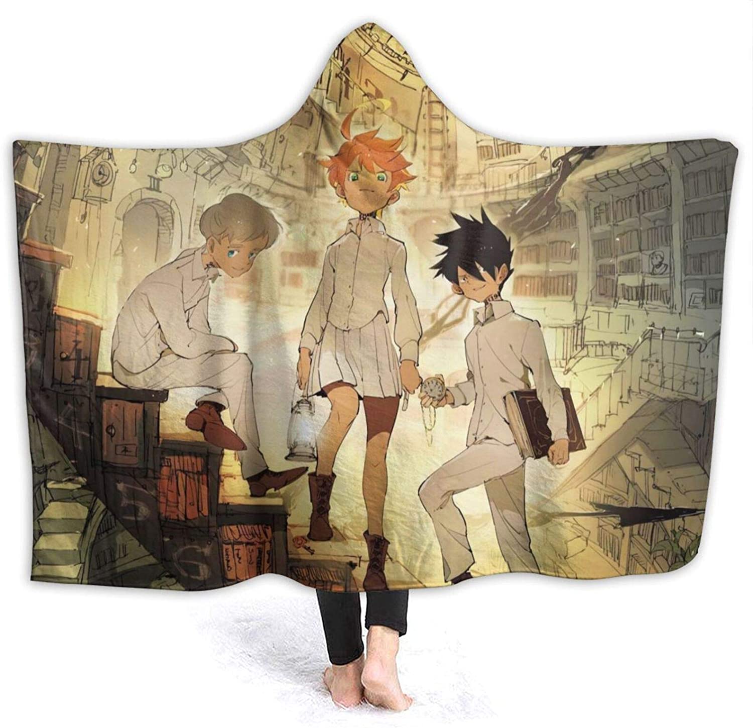 The Promised Neverland Blanket - Nap Throw Anime Printed Hooded Blanket