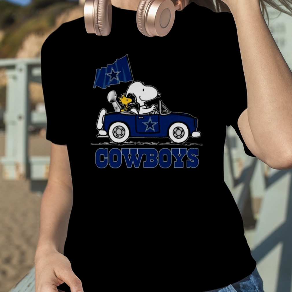 Snoopy And Woodstock Driving Car Dallas Cowboys Shirt