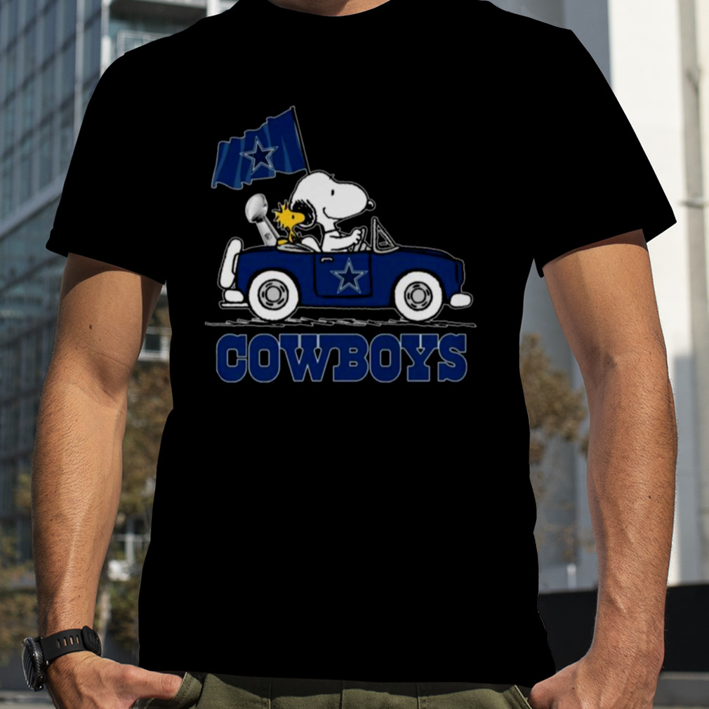 Snoopy And Woodstock Driving Car Dallas Cowboys Shirt