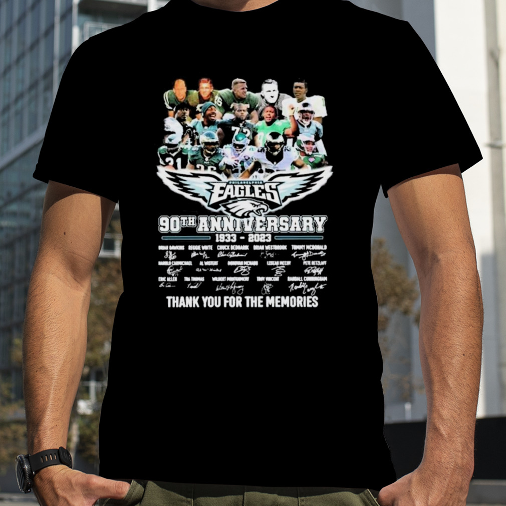 Eagles Shirt 90 Years Anniversary Legend Signatures Philadelphia