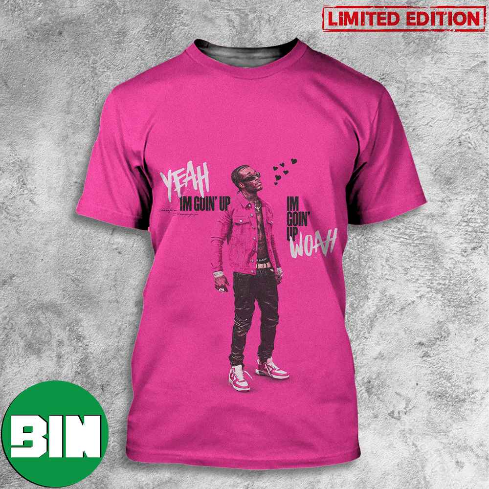 Yeah I'm Going Up Woah Lil Uzivert Pink Tape 3D T-Shirt