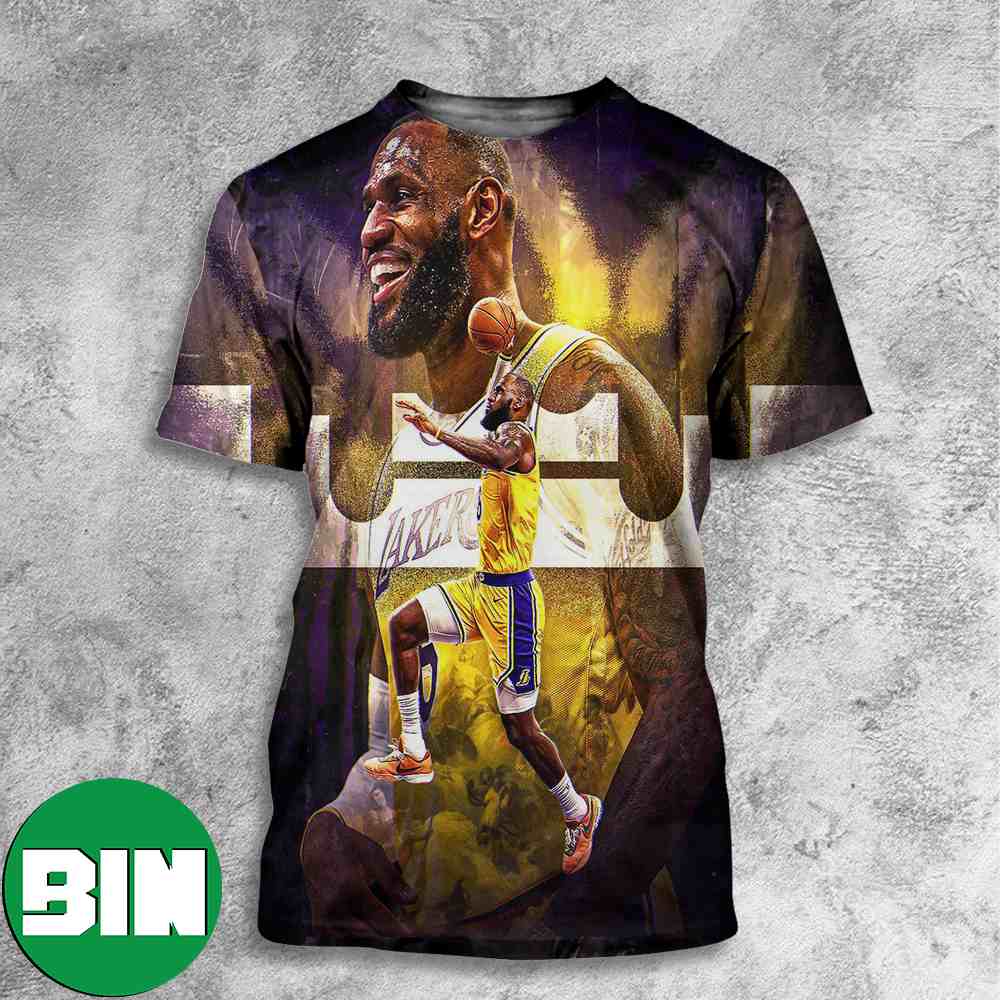 Year 20 LeBron James Los Angeles Lakers NBA Playoffs 2023 The King James All Over Print Shirt