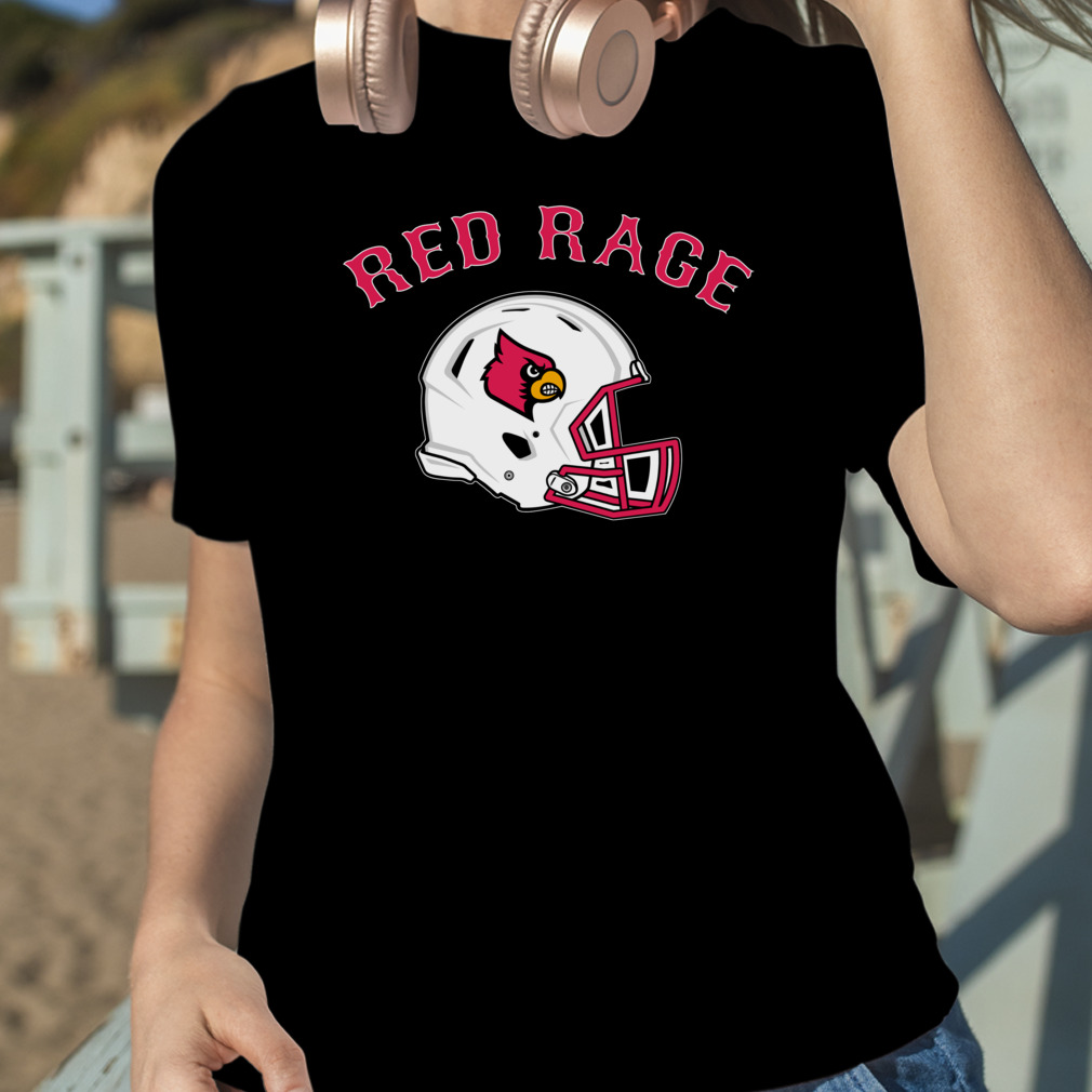 red rage fenway bowl Louisville Cardinals helmet shirt