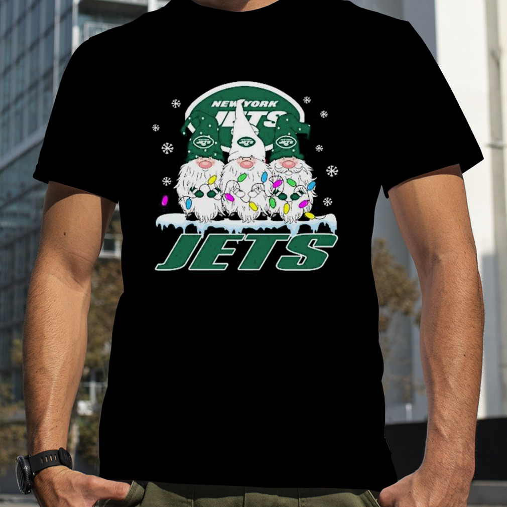 New York Jets Football Gnomes Christmas Shirt - High-Quality