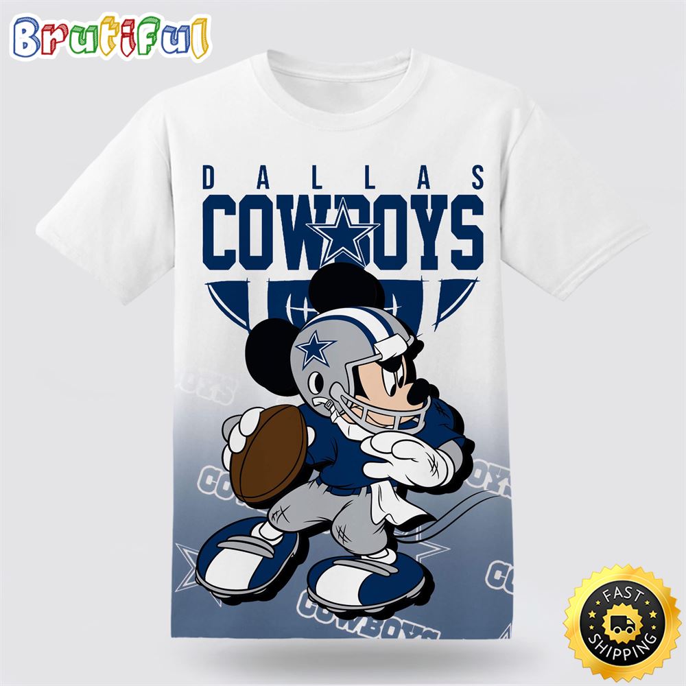 N.F.L.Dallas Cowboys Neon Blue Skull 3D Hoodie All Over Print Shirts –