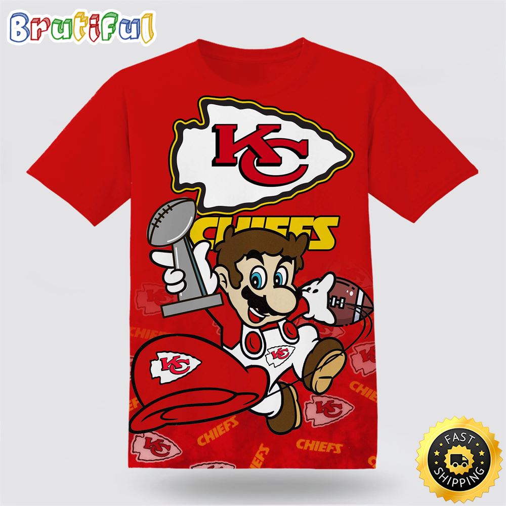 Mario Bros Abbey Road The Kansas City Chiefs Football Logo Shirt