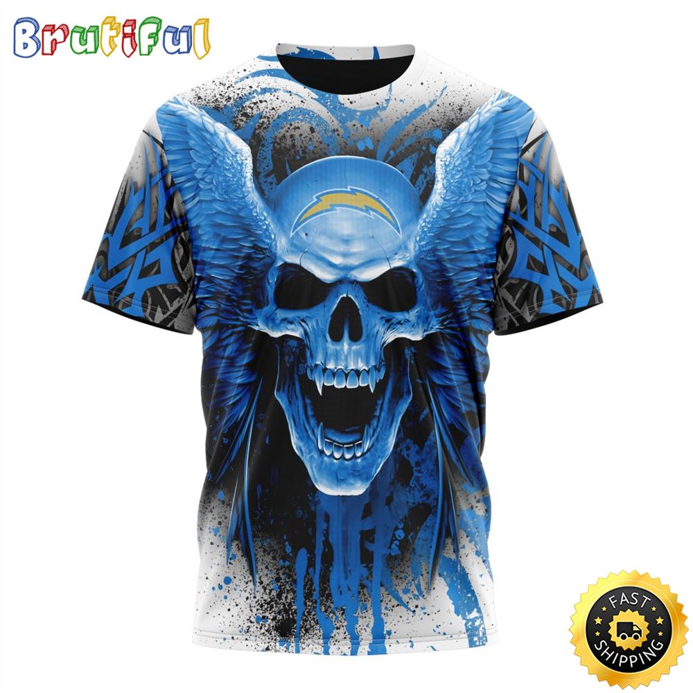 Los Angeles Chargers Shirt 3D Hand Skull For Men And Women - Freedomdesign