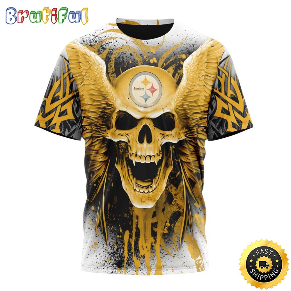 Steelers Nfl Football Skull 3D Hoodie Personalized Sweatshirt