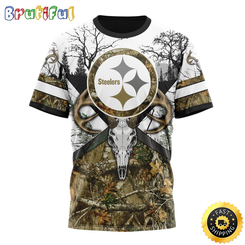 Pittsburgh Steelers Tee Shirt Skull 3D For Men And Women - Freedomdesign