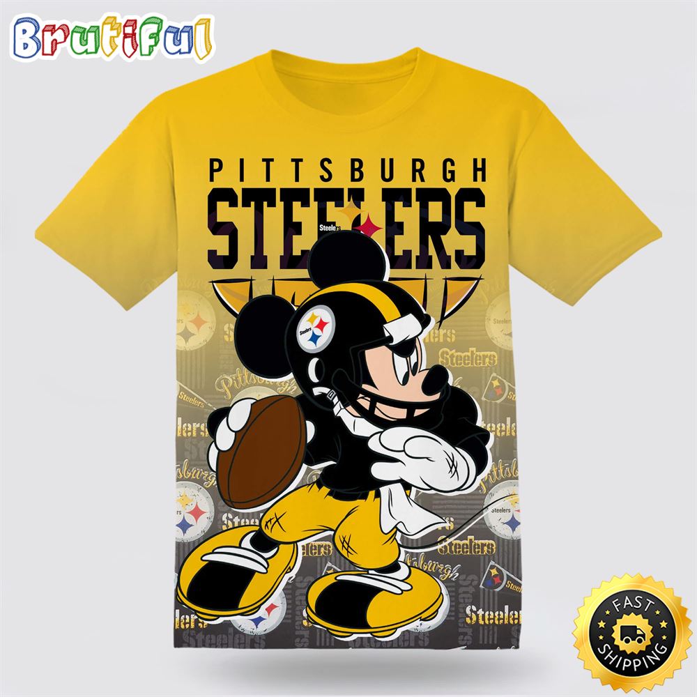 Pittsburgh Steelers NFL Graphic Mickey Halloween Night Hawaiian Shirt