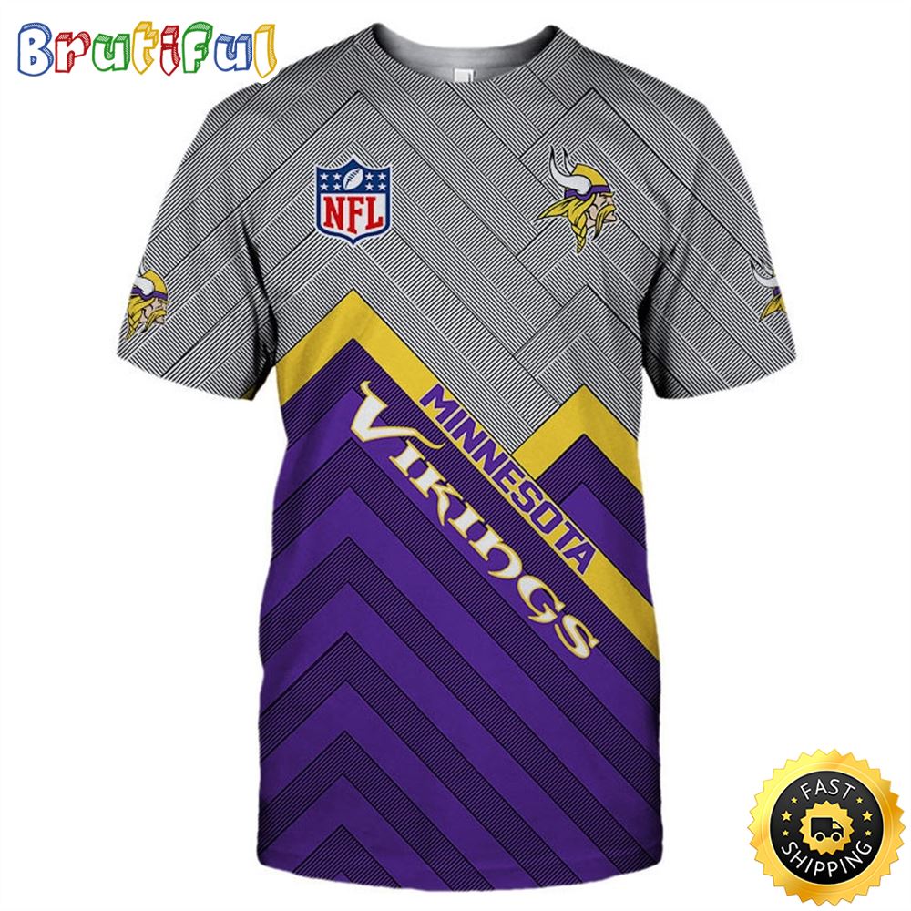 Minnesota Vikings NFL T-Shirt Hoodie Sweatshirt All Over Print 3D