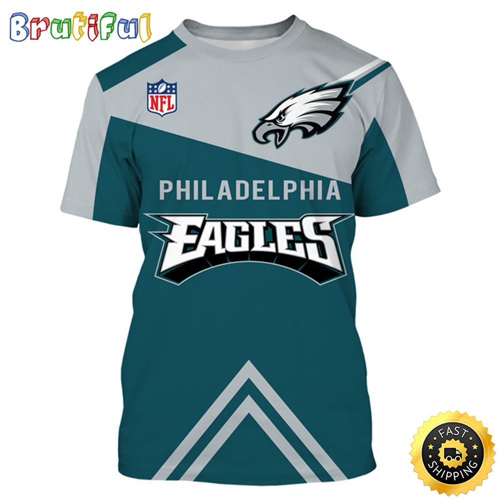 Youth Green Philadelphia Eagles Logo Allover Print Long Sleeve T