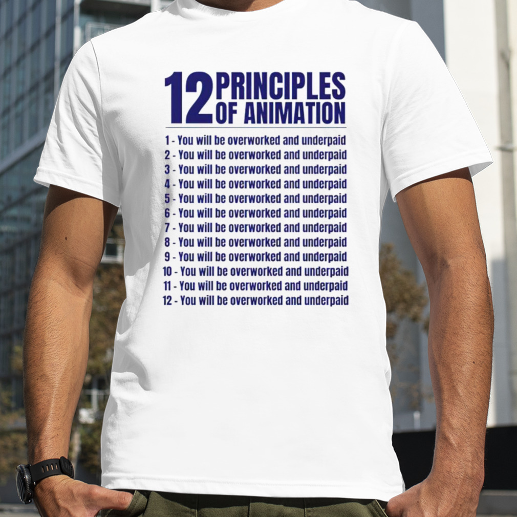 12 principles of animation shirt