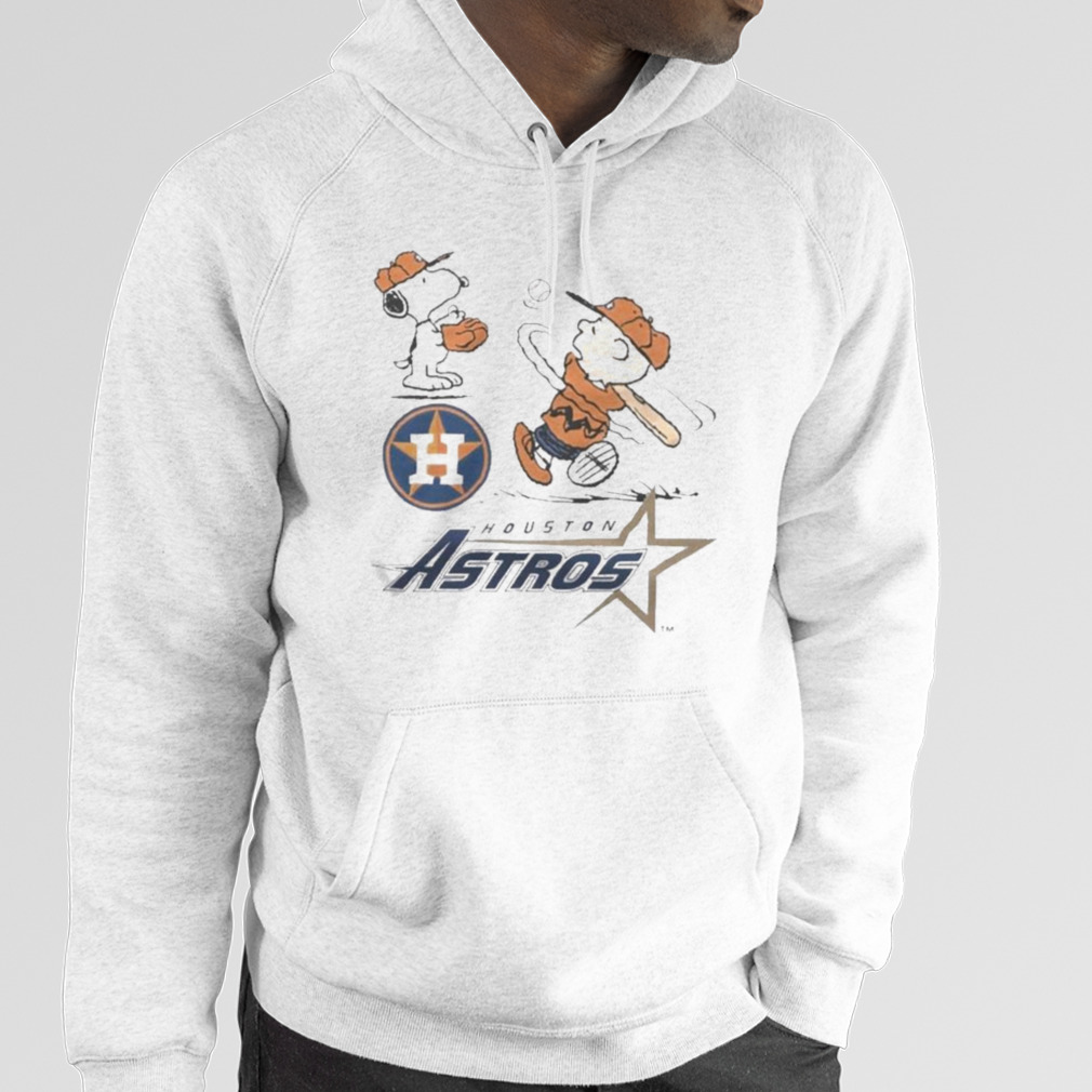 Charlie Brown And Snoopy Playing Baseball Houston Astros Mlb 2023 T-shirt,Sweater,  Hoodie, And Long Sleeved, Ladies, Tank Top