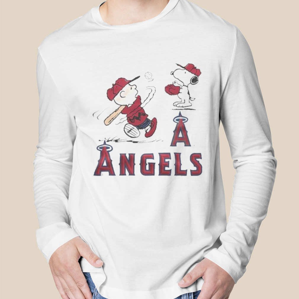 Mlb Los Angeles Angels Charlie Brown Snoopy Los Angeles Angels T-Shirt For  Fans
