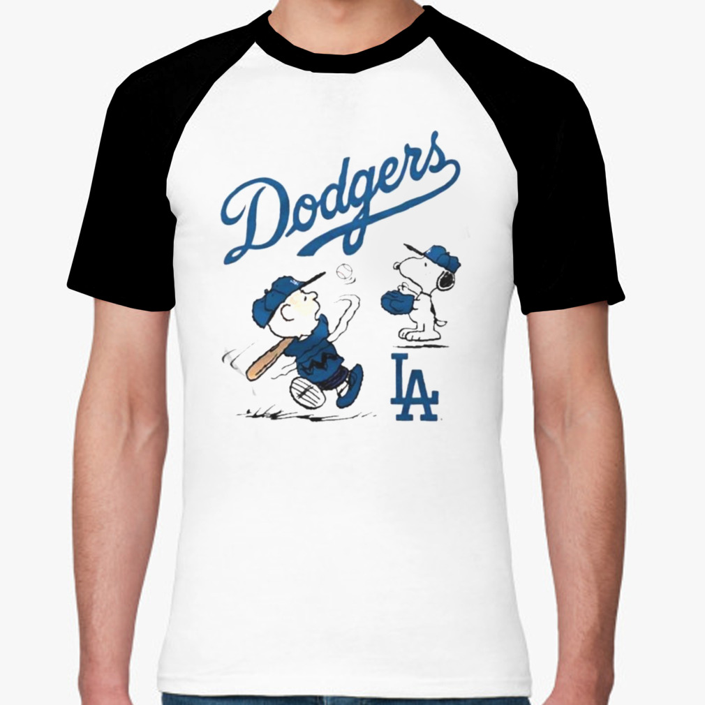 Charlie Brown And Snoopy Playing Baseball Los Angeles Dodgers MLB