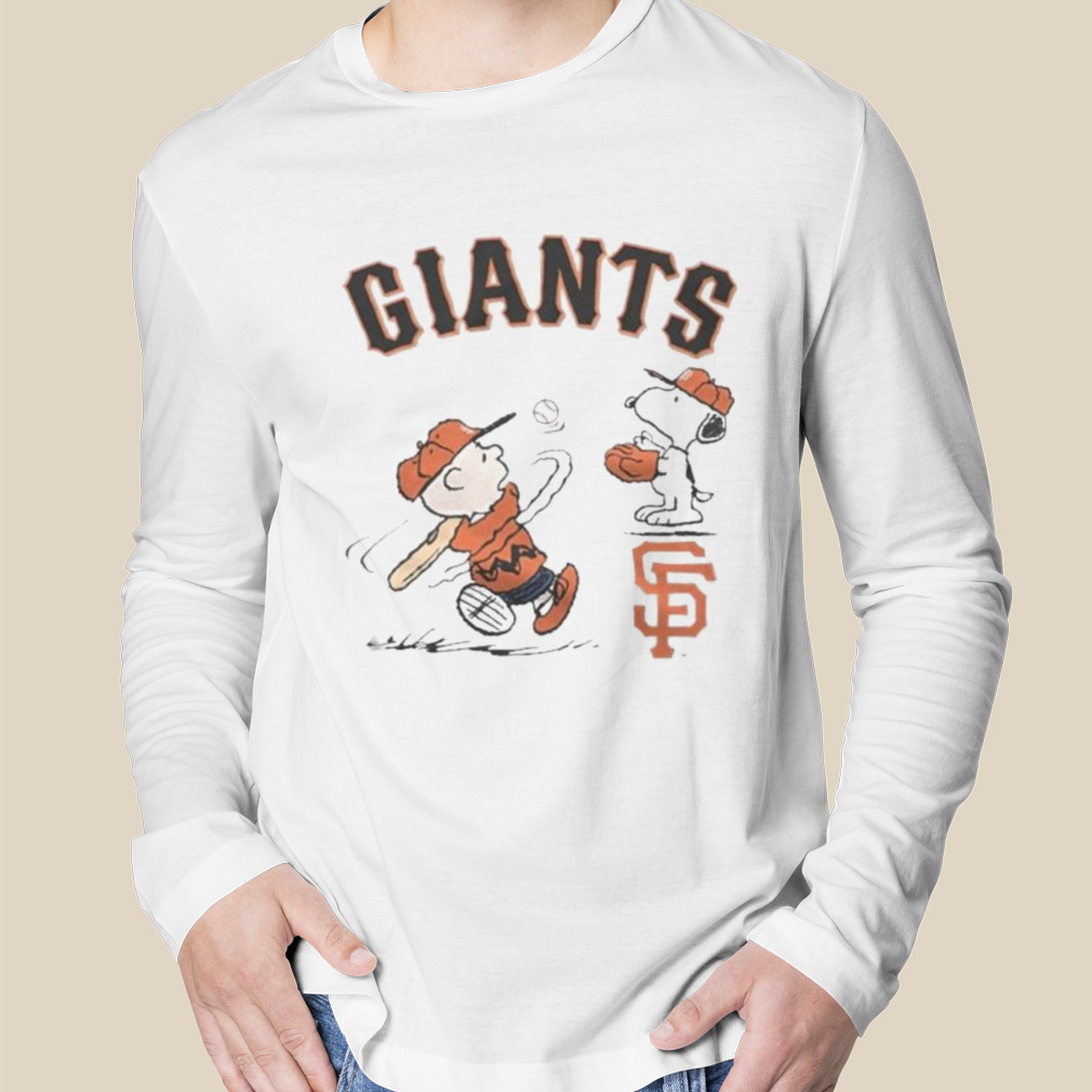 Charlie Brown And Snoopy Playing Baseball San Francisco Giants Mlb 2023  Shirt - Peanutstee