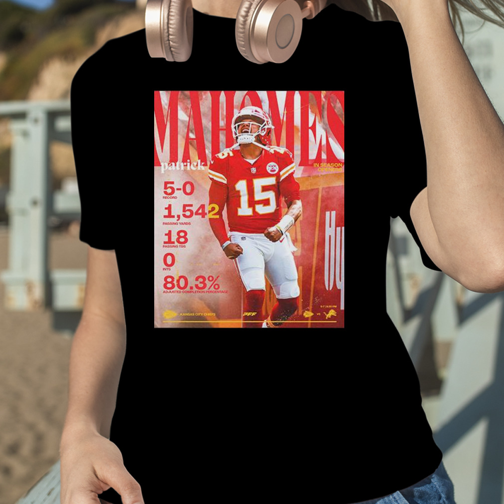 Official Patrick mahomes is elite in season openers Kansas city Chiefs T- shirt, hoodie, tank top, sweater and long sleeve t-shirt