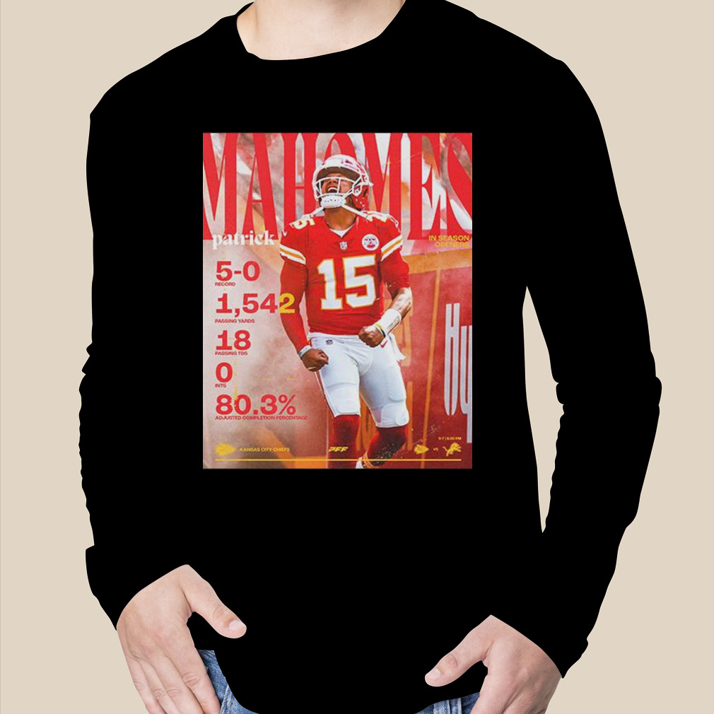 Official Patrick mahomes is elite in season openers Kansas city Chiefs T- shirt, hoodie, tank top, sweater and long sleeve t-shirt