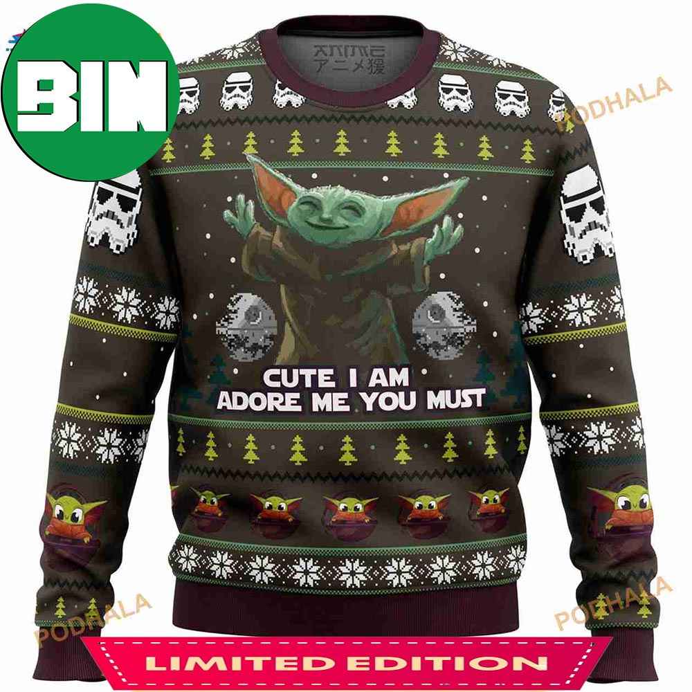 Baby Yoda Los Angeles Dodgers Ugly Christmas Sweater - Reallgraphics