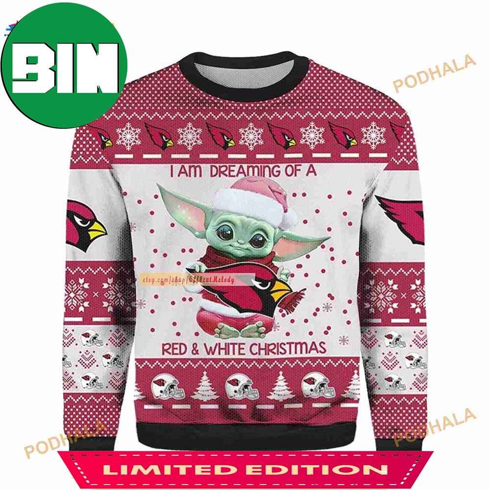 Baby Yoda Star Wars x Arizona Cardinals Ugly Christmas Sweater