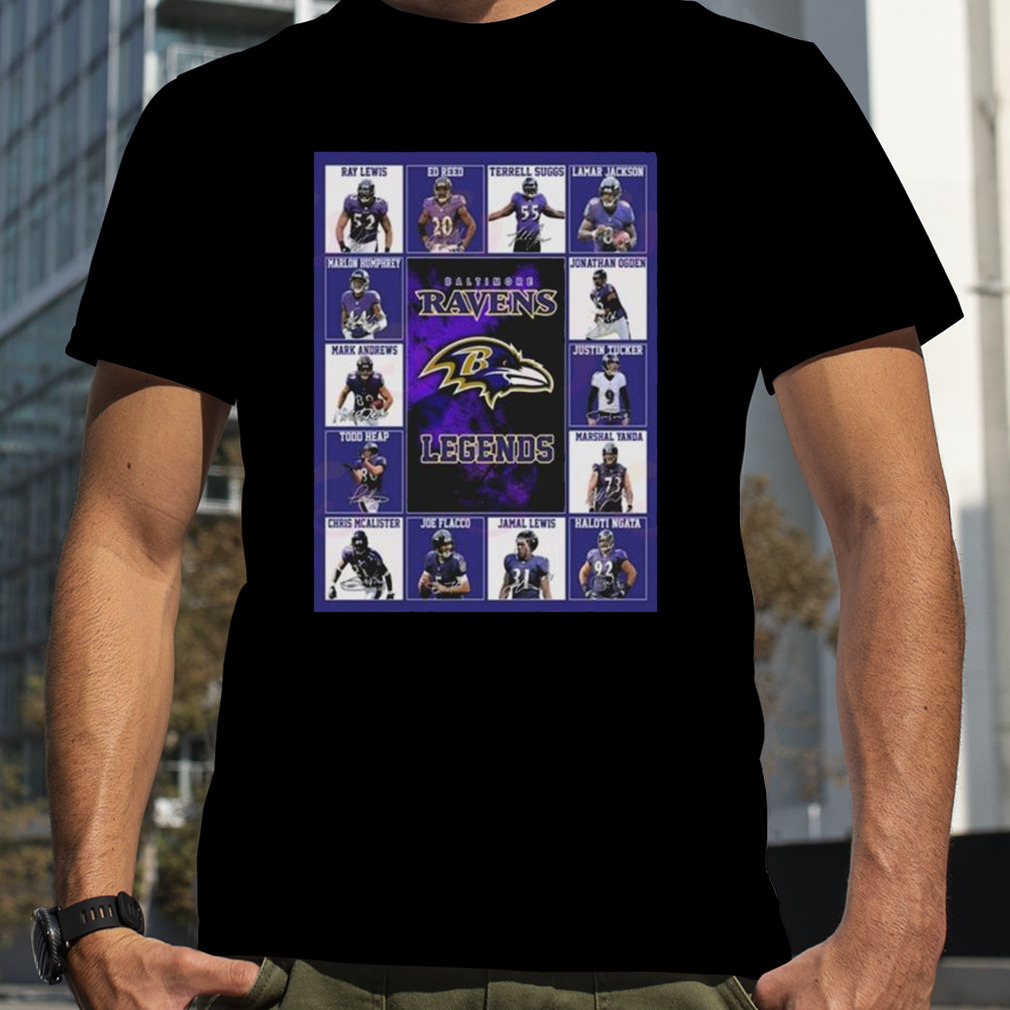 Official Baltimore Ravens Legends Signatures 2023 Shirt - Limotees