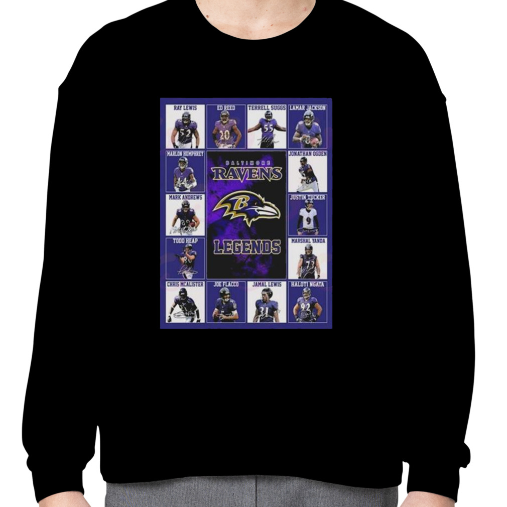 Official Baltimore Ravens Legends Signatures 2023 Shirt - Limotees