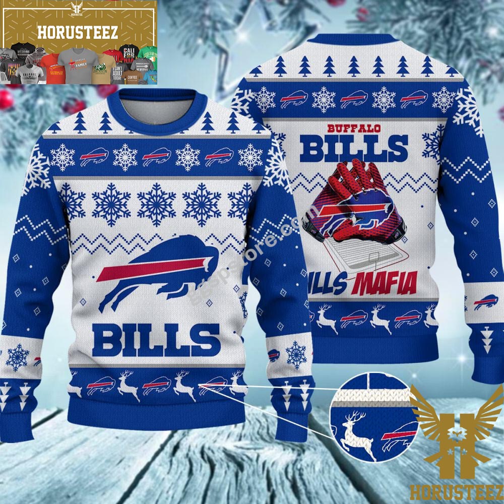 Buffalo Bills Gifts Mickey Mouse Player Christmas Ugly Sweater