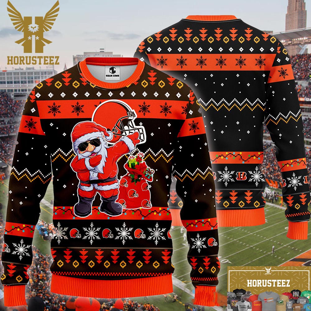 Cincinnati Bengals Christmas Funny Santa Claus Pattern Ugly