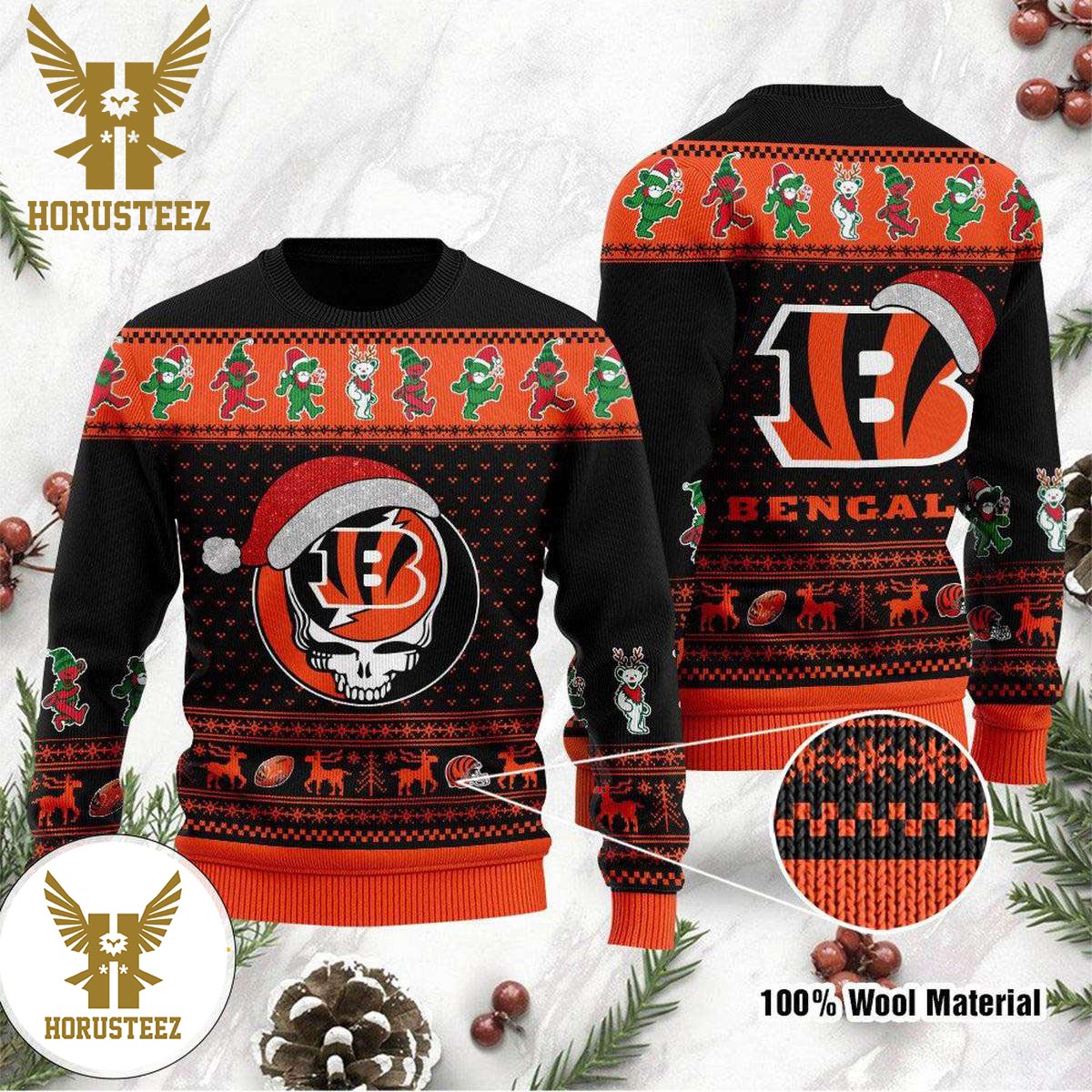 Cincinnati Bengals NFL Christmas Grinch in Chimney 3D Hoodie