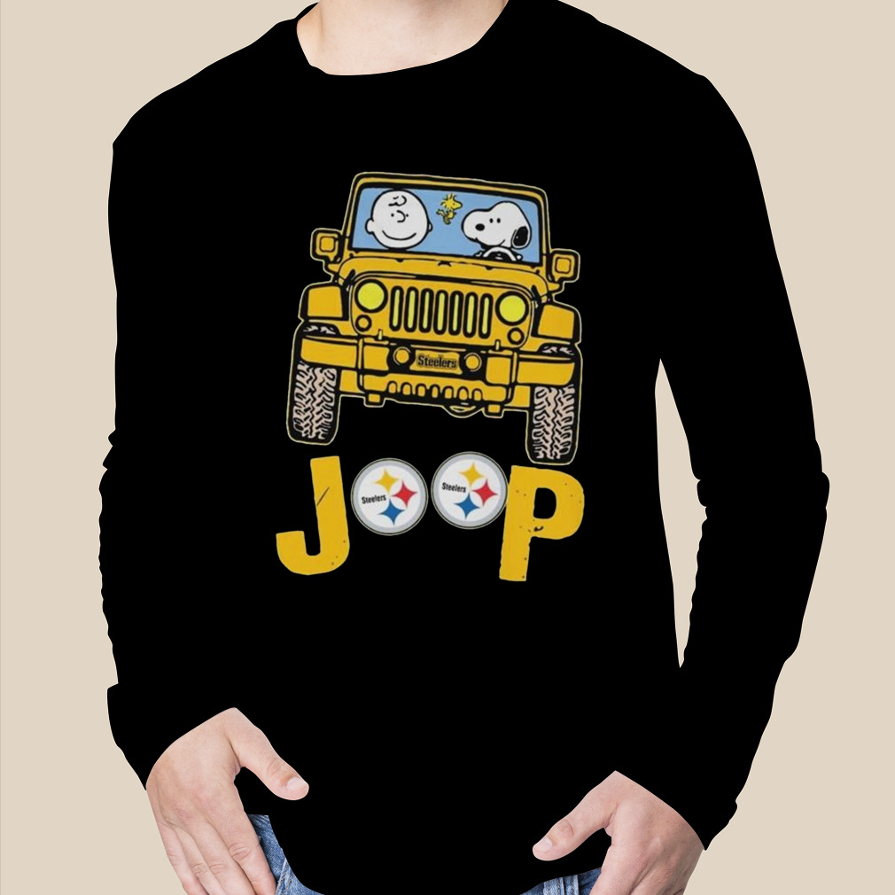 Peanuts Charlie Brown Snoopy And Woodstock Jeep Pittsburgh Steelers Shirt -  Peanutstee