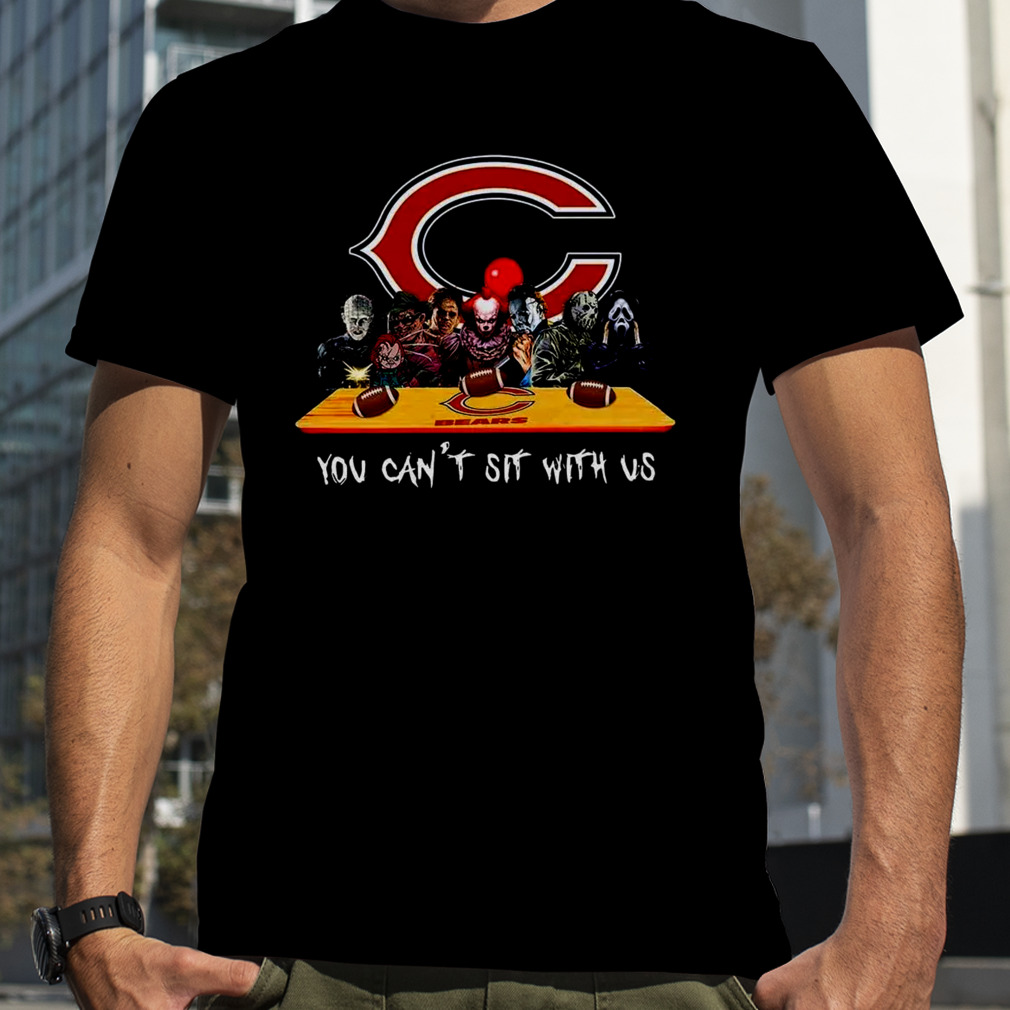 Chicago Bears Horror Movie Characters Team You Can't Sit With Us Halloween  2023 Shirt