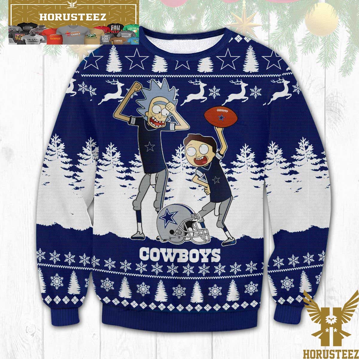 Dallas Cowboys Jack Skellington Football Christmas Ugly Sweater Gift  Fanmade