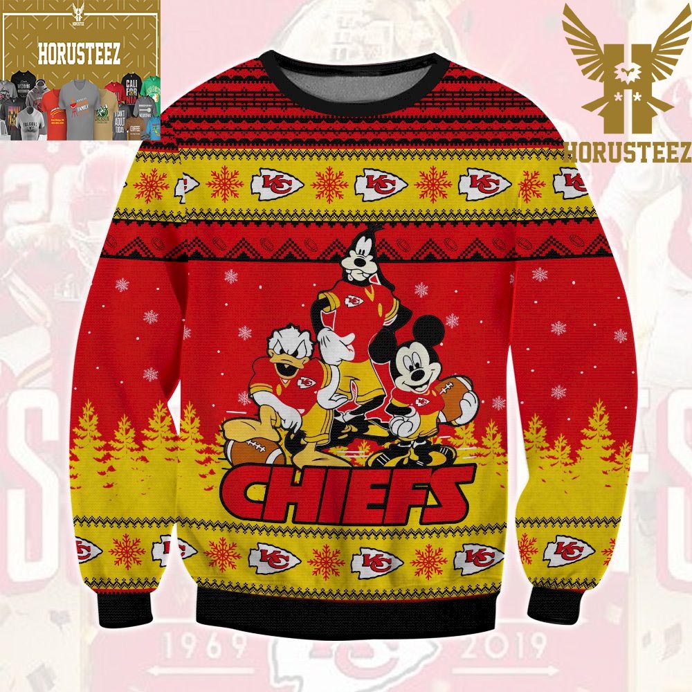 Kansas City Chiefs Grateful Dead Ugly Christmas Fleece Sweater