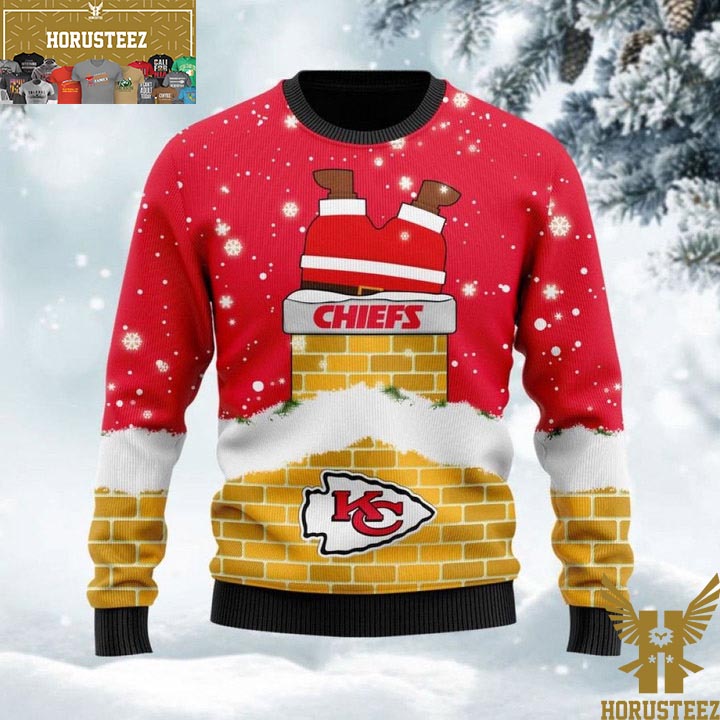 Merry Christmas Snow Pattern Funny Cute Kansas City Chiefs Ugly