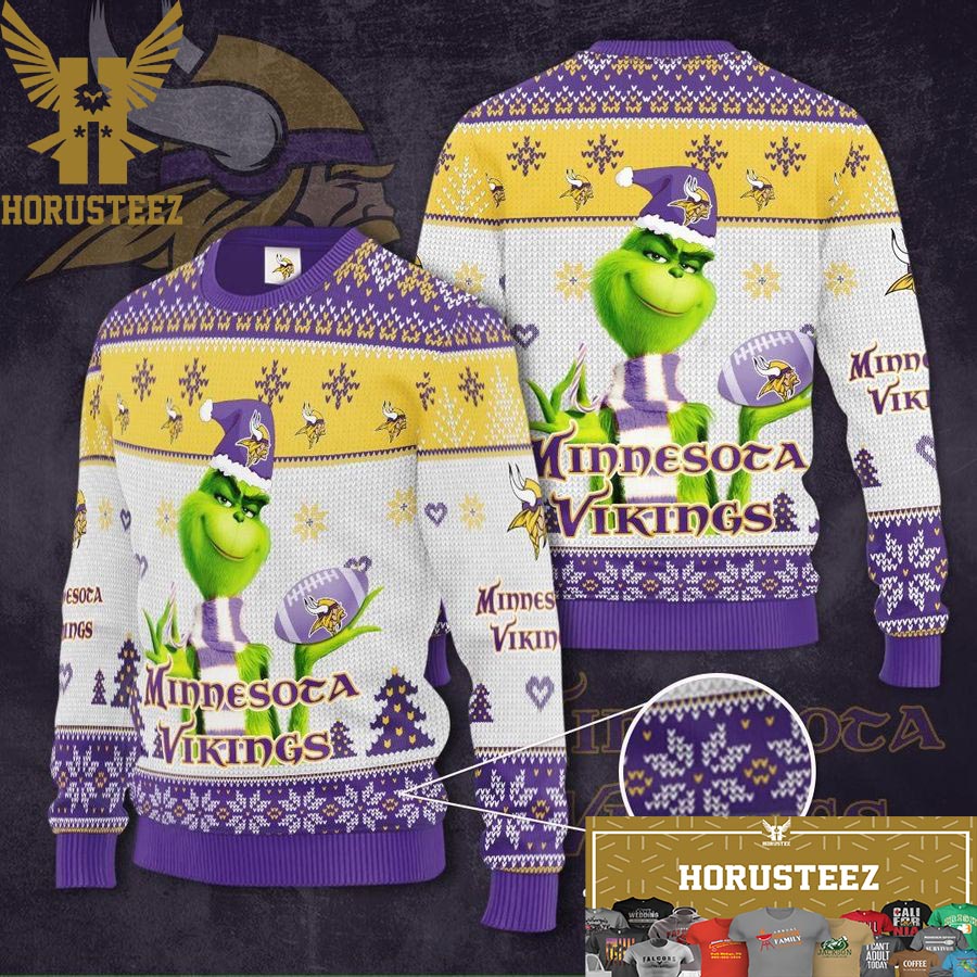 NFL Fans Minnesota Vikings Pub Dog Logo Ugly Christmas Sweater For