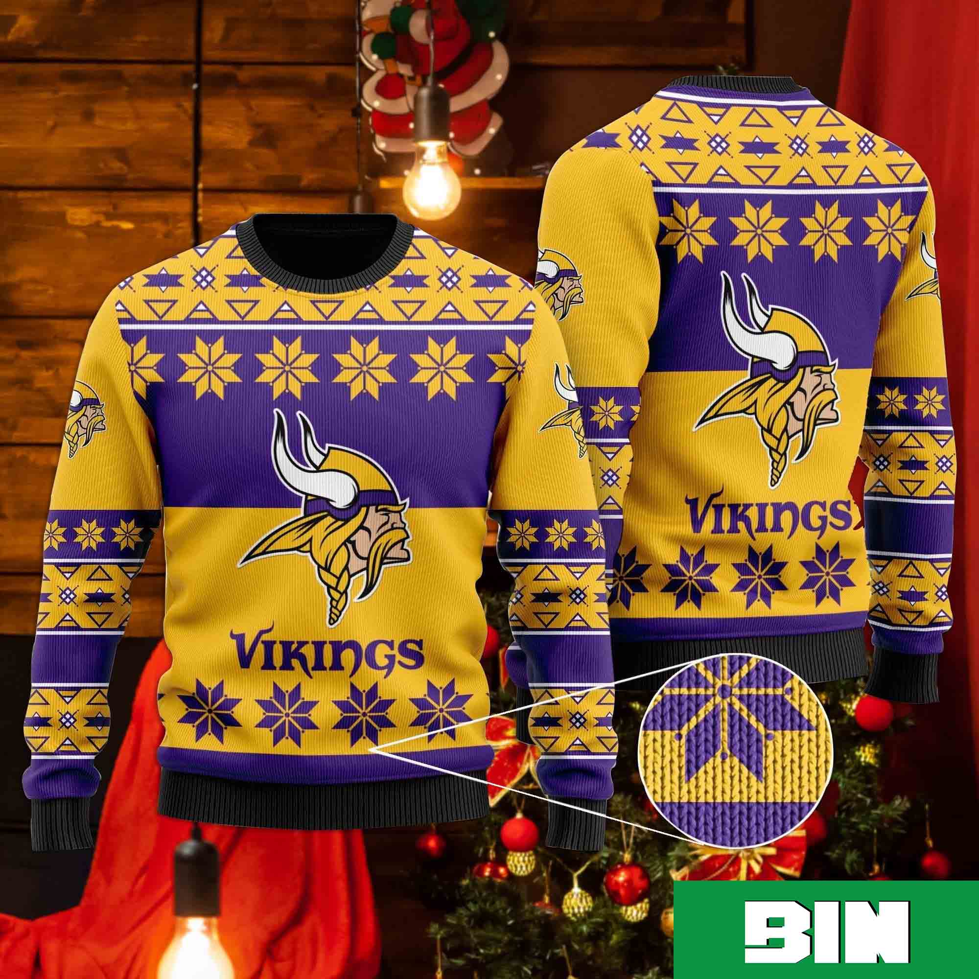 Minnesota Vikings Ugly Christmas Sweater 3D