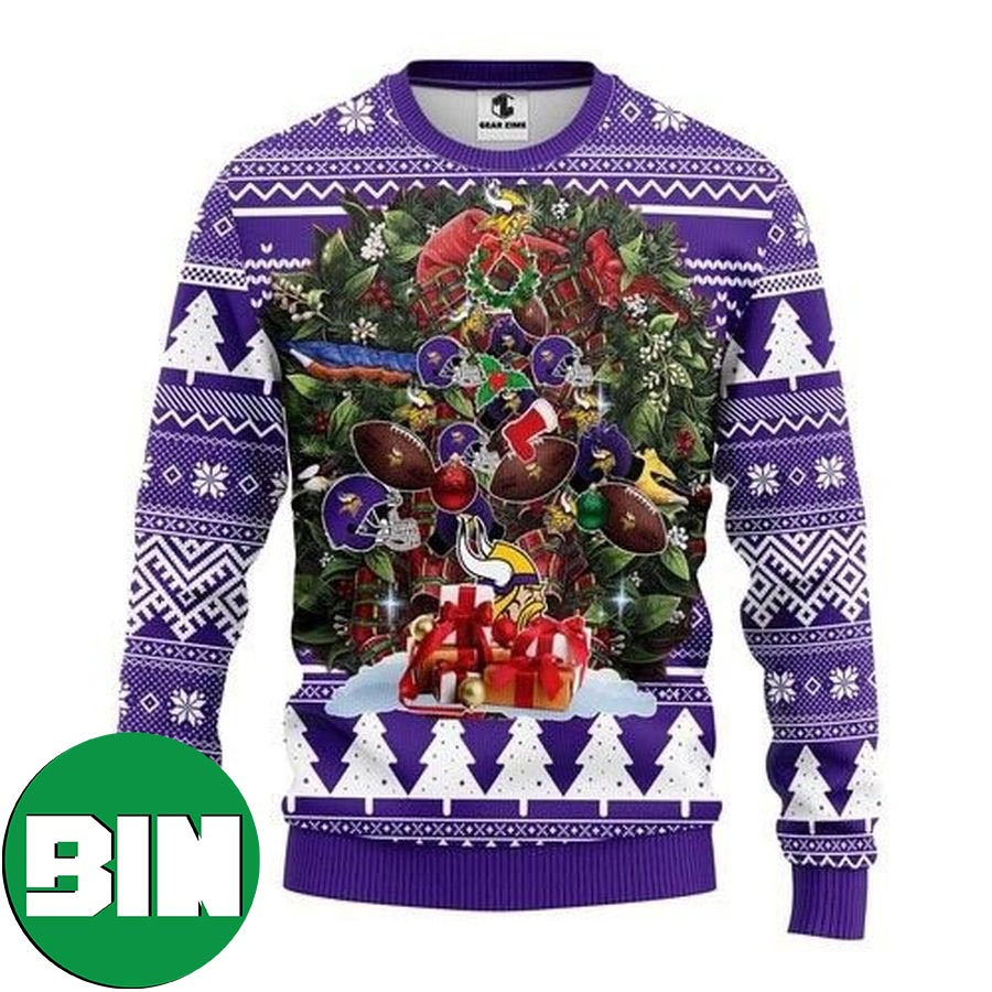 NFL Vikings Minnesota Funny Grrinch Knitting Pattern Christmas Ugly Sweater