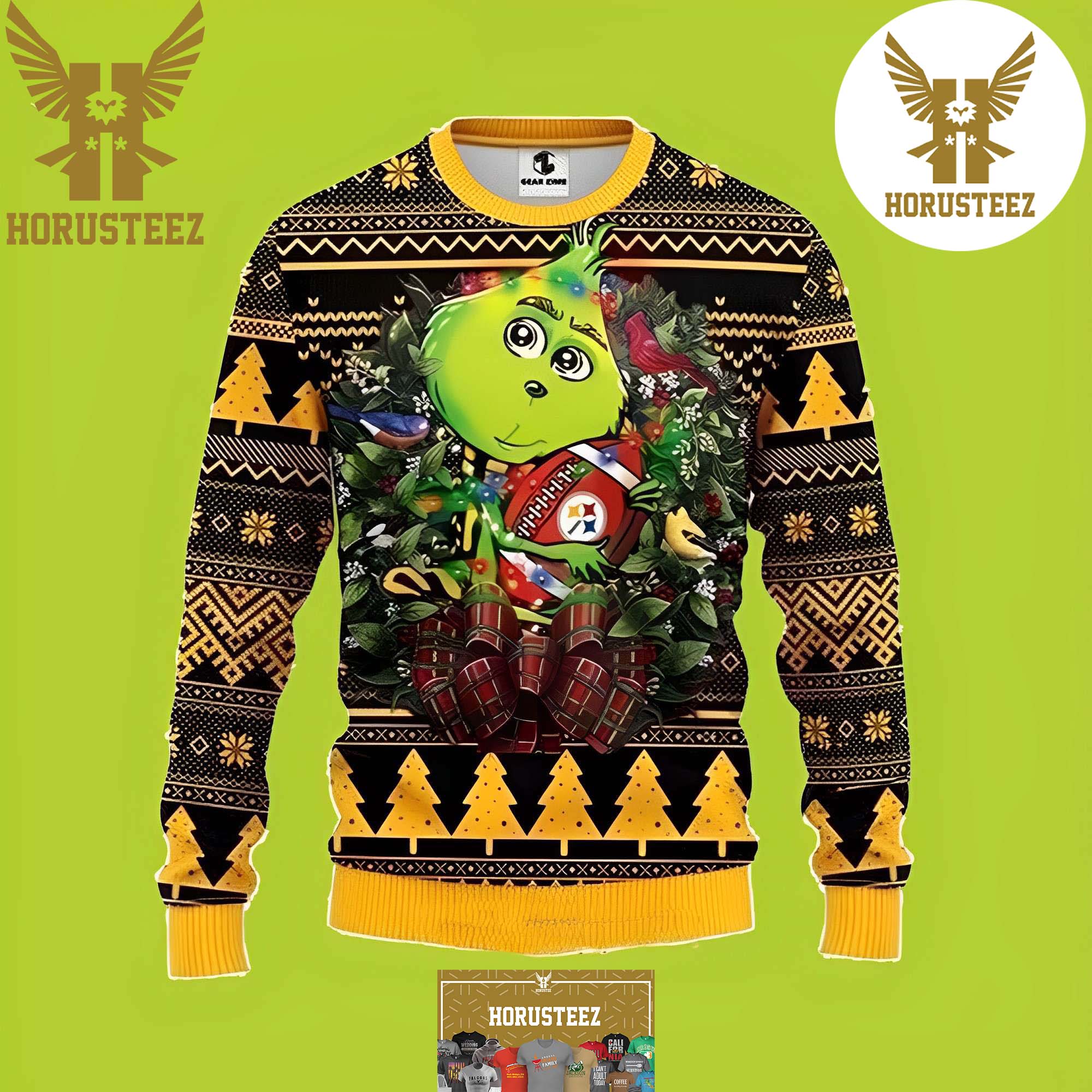 NFL The Pittsburgh Steelers Cute Grinch Best For Xmas Holiday