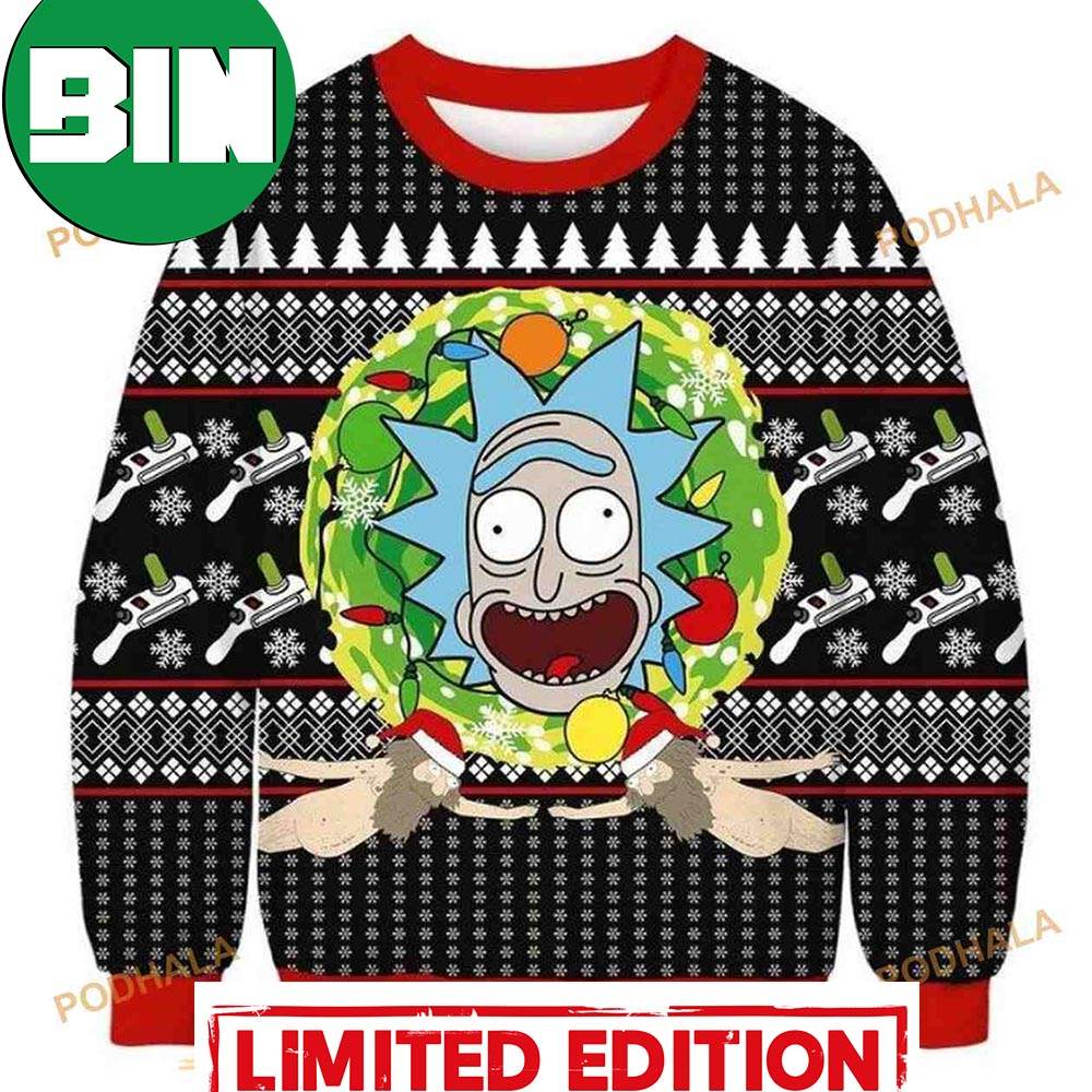 Rick Sanchez All Over Printed Funny Ugly Christmas Sweater