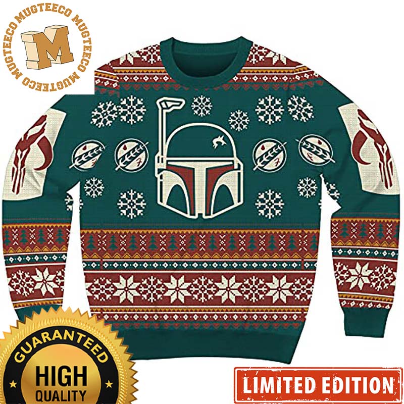 Star Wars Boba Fett The Mandalorian Winter Knittng Christmas Ugly Sweater